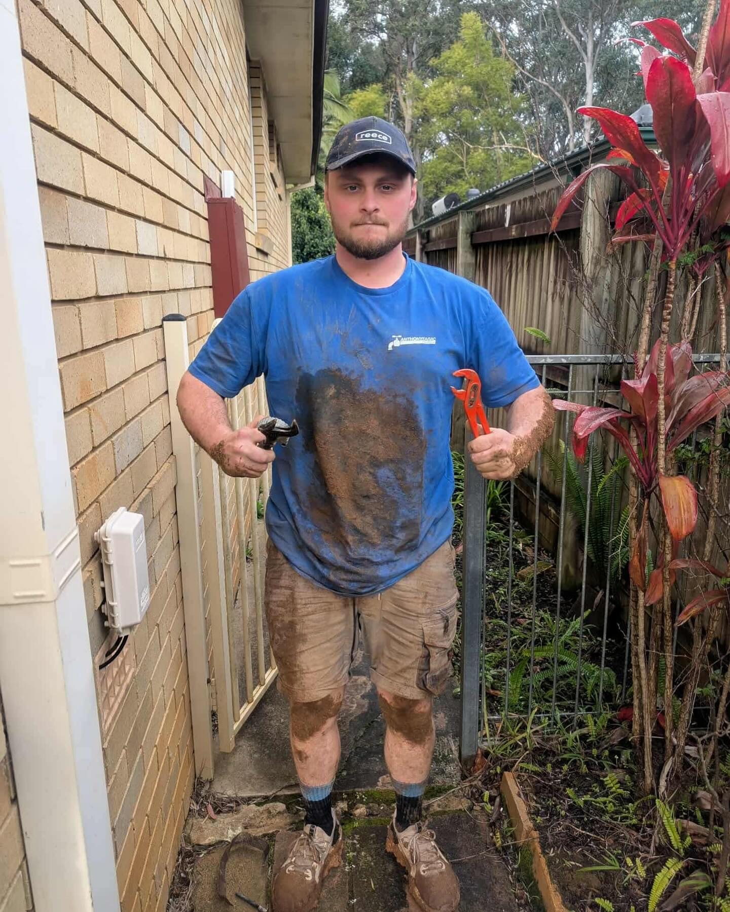 AFP plumber attending hot water and plumbing job AFP plumber attending hot water and plumbing job